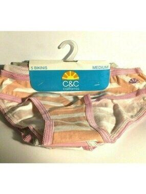 Girls C&C California Underwear Size M Medium 7-8 50-67lbs 5pk Bikinis Panties
